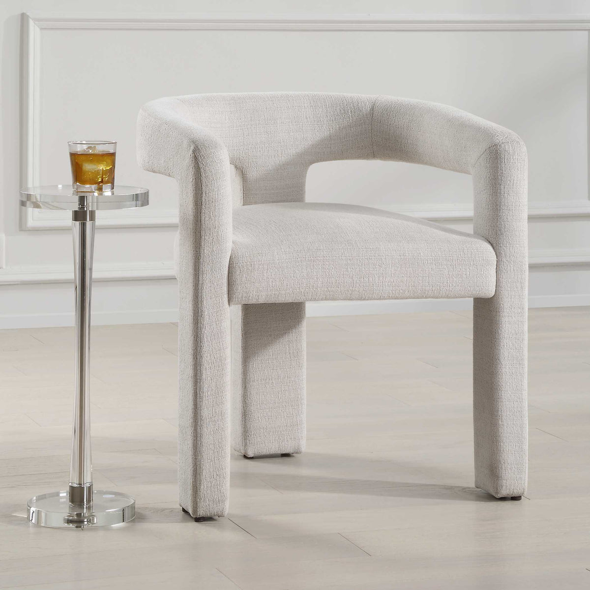 Perspective Fabric Dining Chair - Gray by Uttermost - View 3