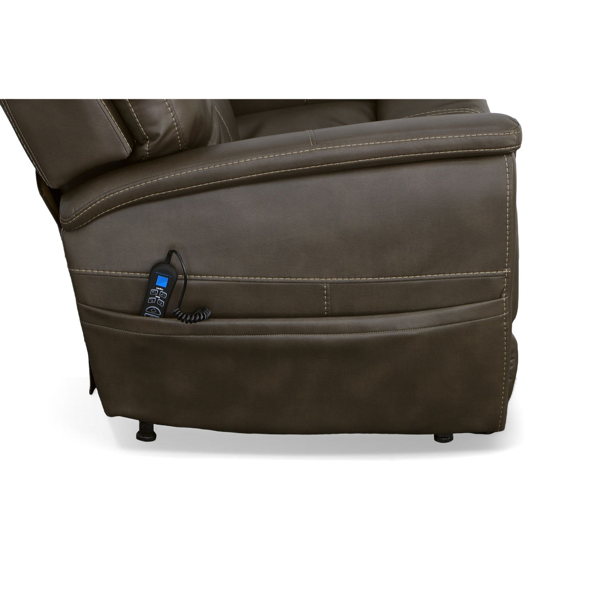 Shaw Power Lift Recliner With Power Headrest & Lumbar - Driftwood | Flexsteel