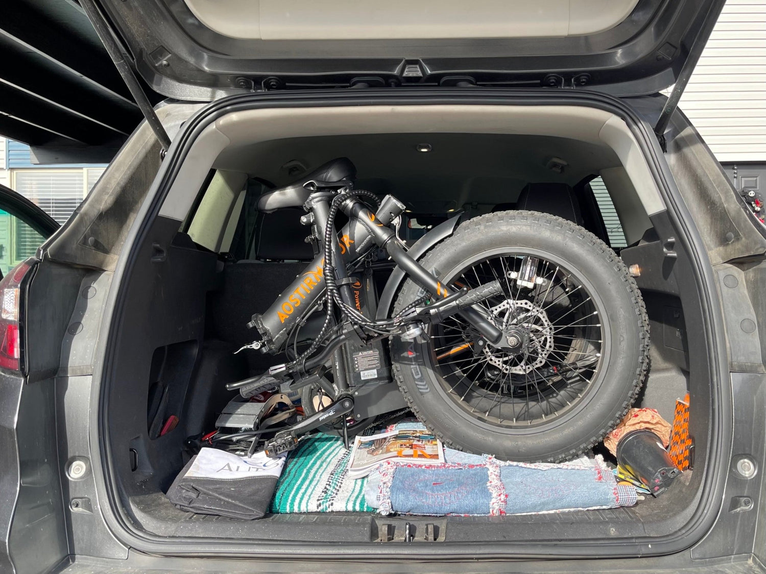 AOSTIRMOTOR Folding Electric Bike Ebike Bicycle 500W Motor 20" Fat Tire With 36V/13Ah Li - Battery Beach Snow Bicycle A20 | Home Elegance USA