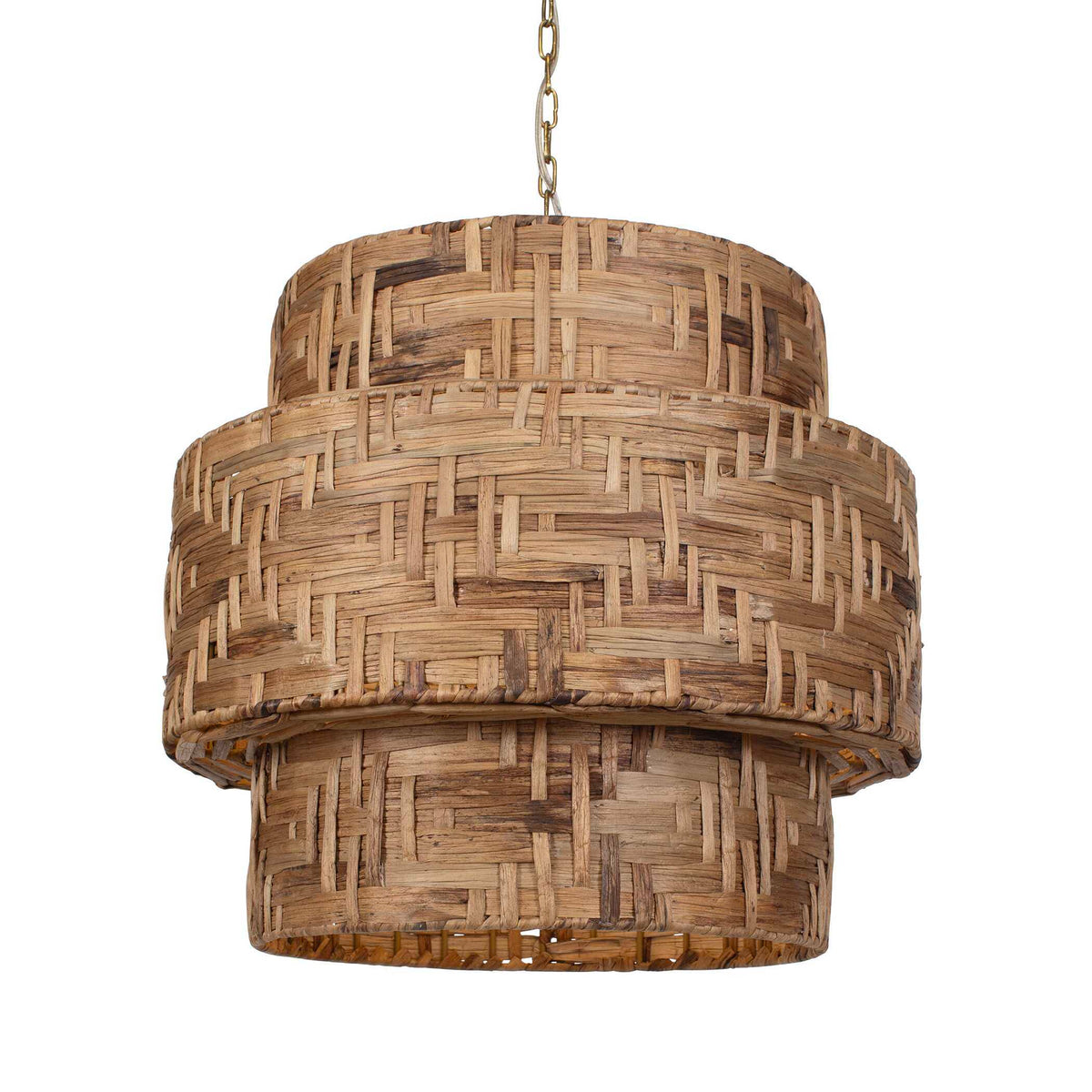 Water Hyacinth 4 Light Woven Pendant - Light Brown by Uttermost - View 3