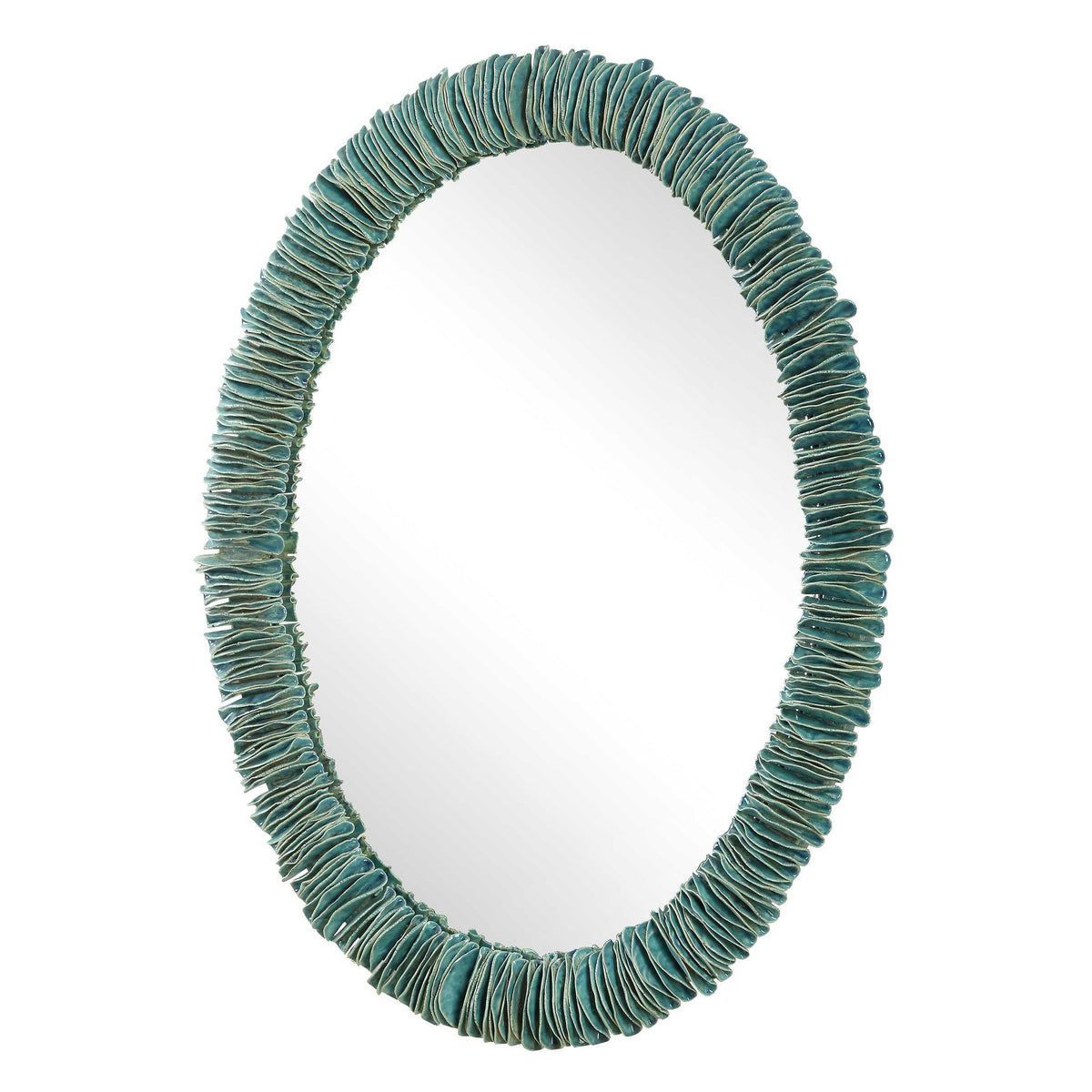 Bonaire Oval Mirror - Blue by Uttermost - View 4