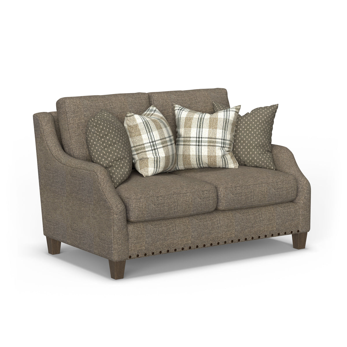 Gianna Fabric Loveseat With Nailhead Trim | Flexsteel