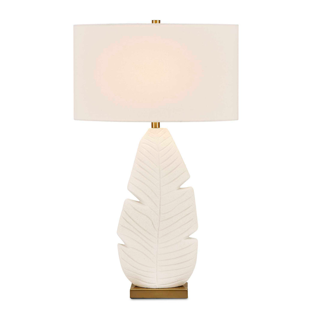 Palm Leaf Table Lamp - White by Uttermost - View 1