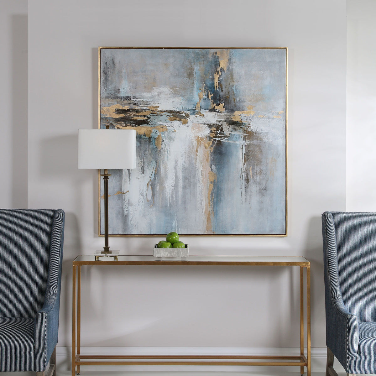 Road Less Traveled Abstract Art - Blue / Yellow by Uttermost - View 7