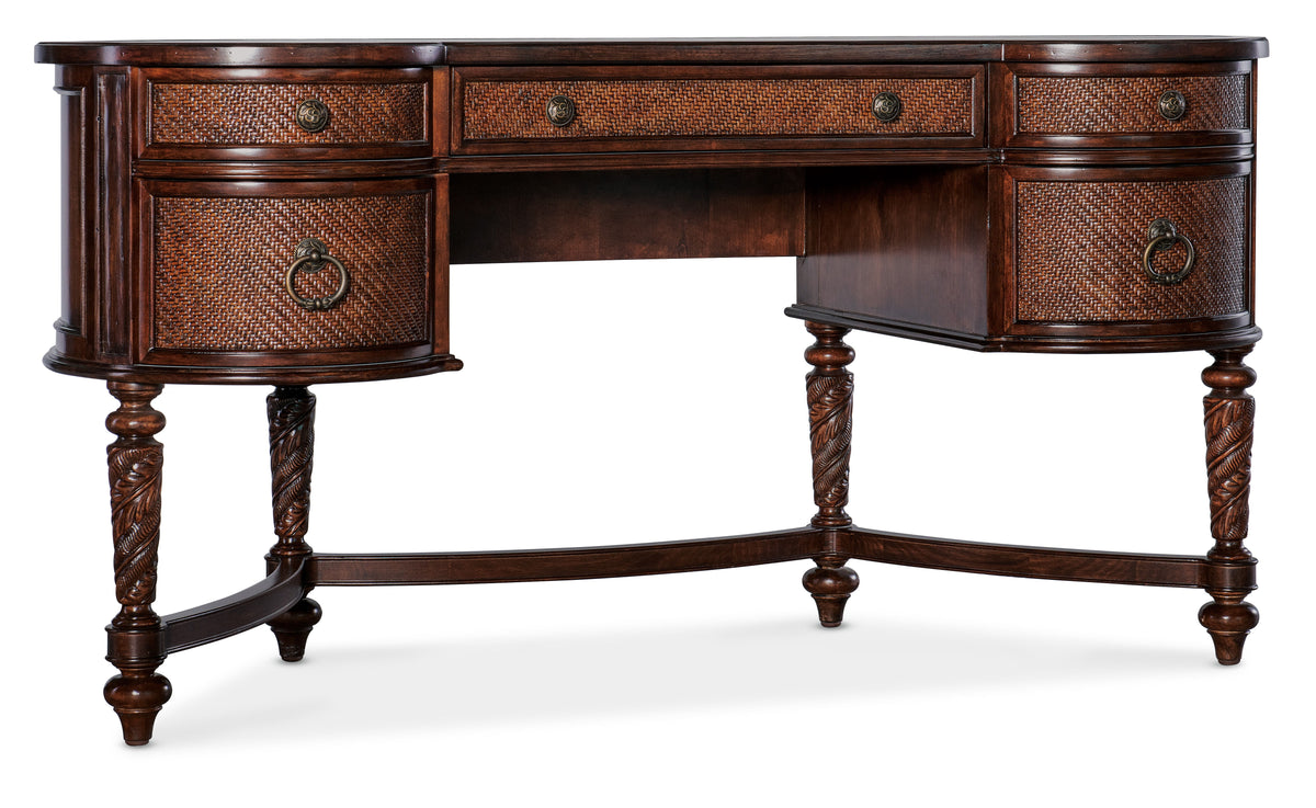 Charleston Kidney Writing Desk - Dark Brown by Hooker Furniture - View 1