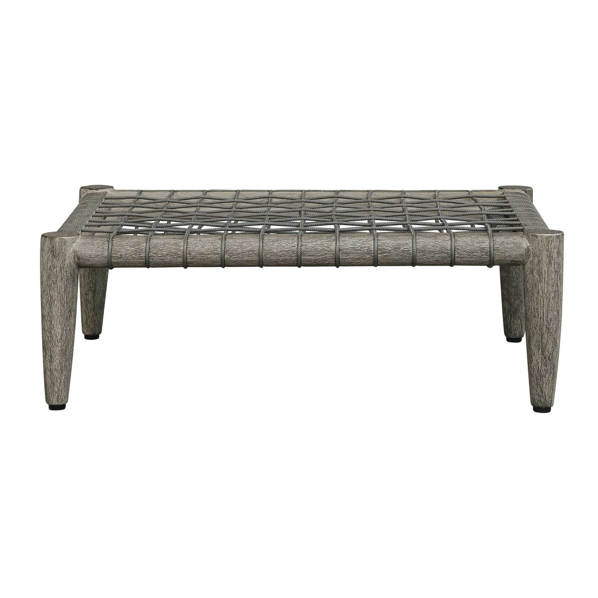 Borneo Cushion Outdoor Ottoman - White by Uttermost - View 12