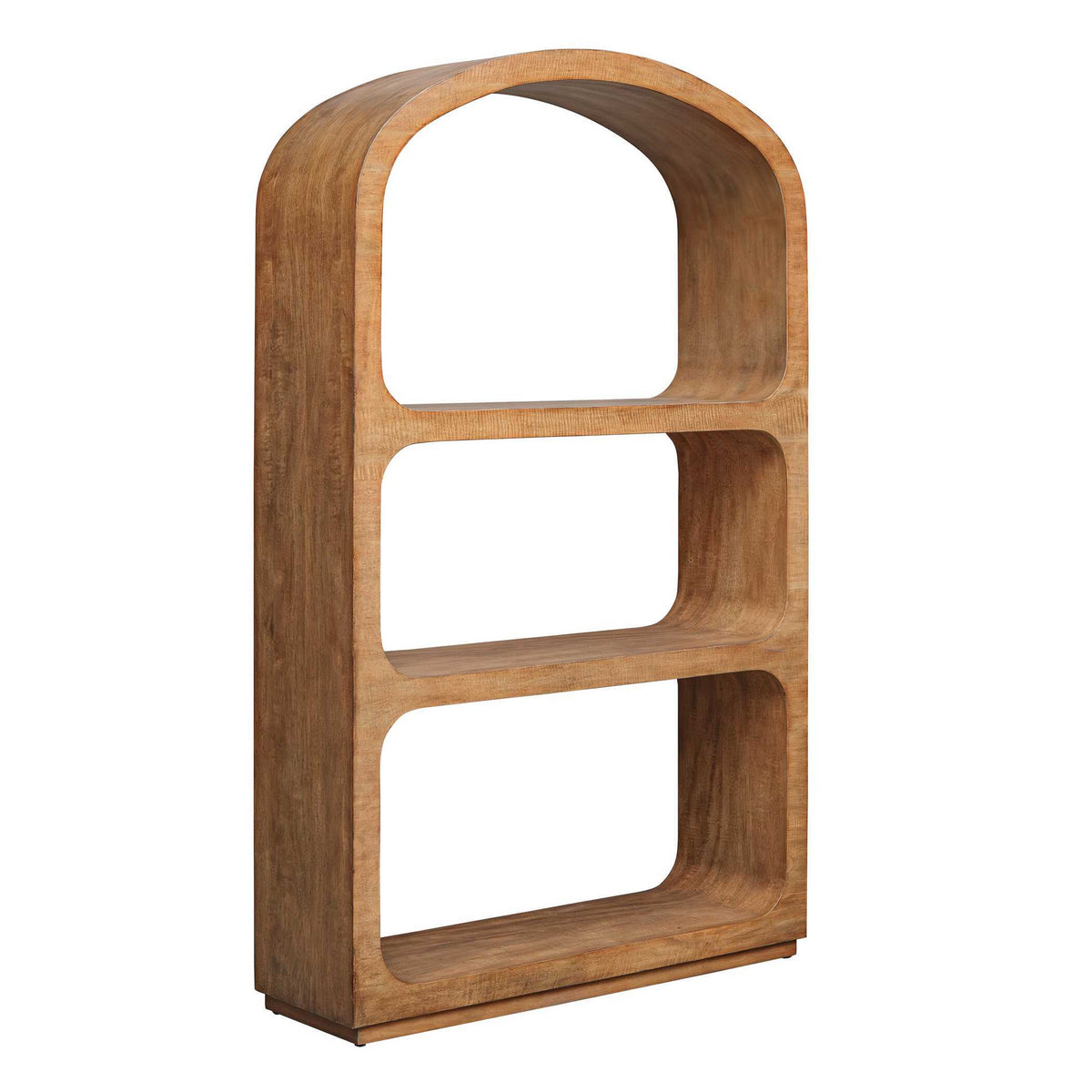 Achley Seamless Wooden Etagere Woodtone - Light Brown by Uttermost - View 3