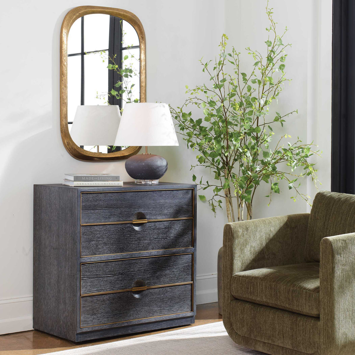 Besos 4 Drawer Chest Walnut - Dark Brown by Uttermost - View 3