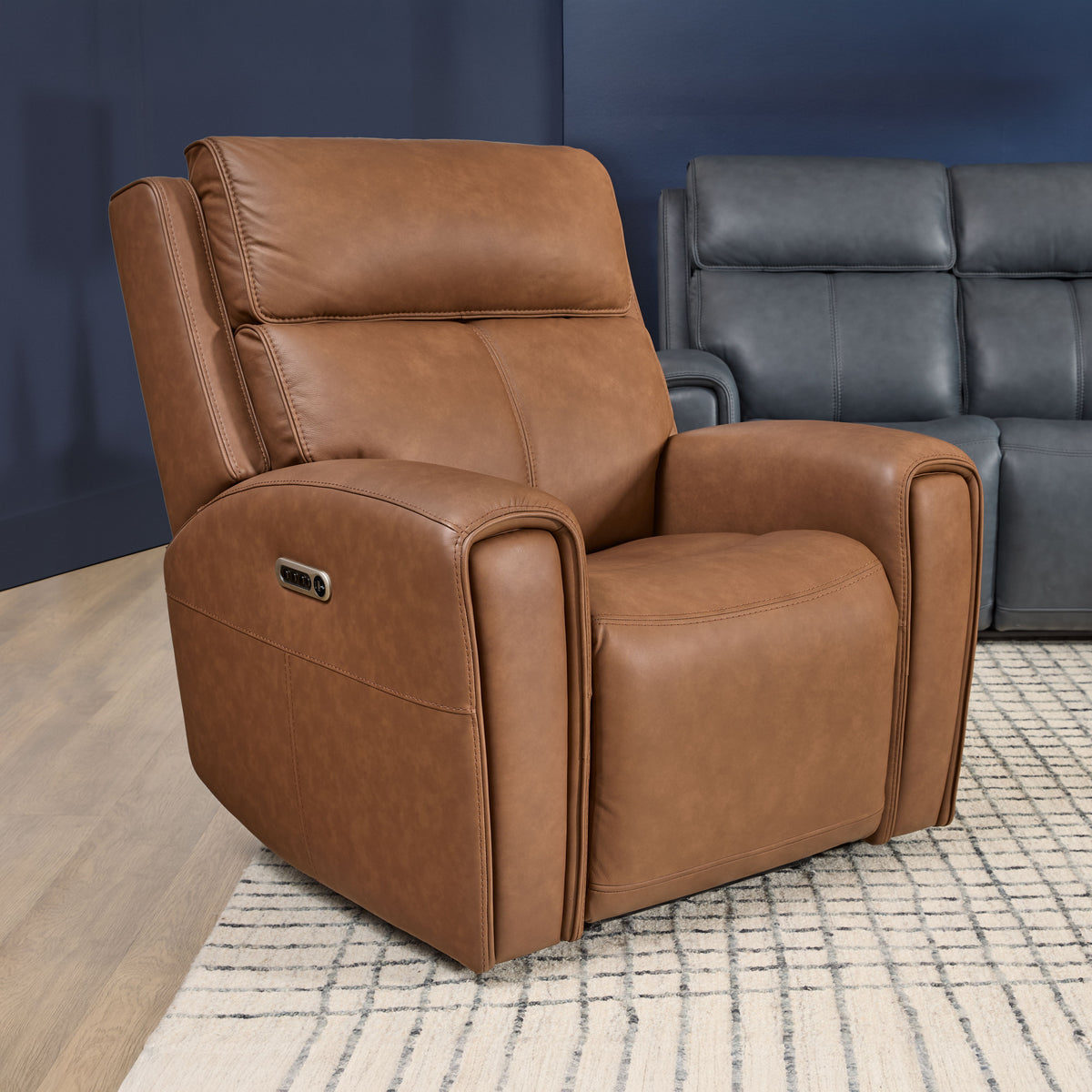 Warren Power Recliner With Power Headrest & Lumbar - Dark Brown | Flexsteel