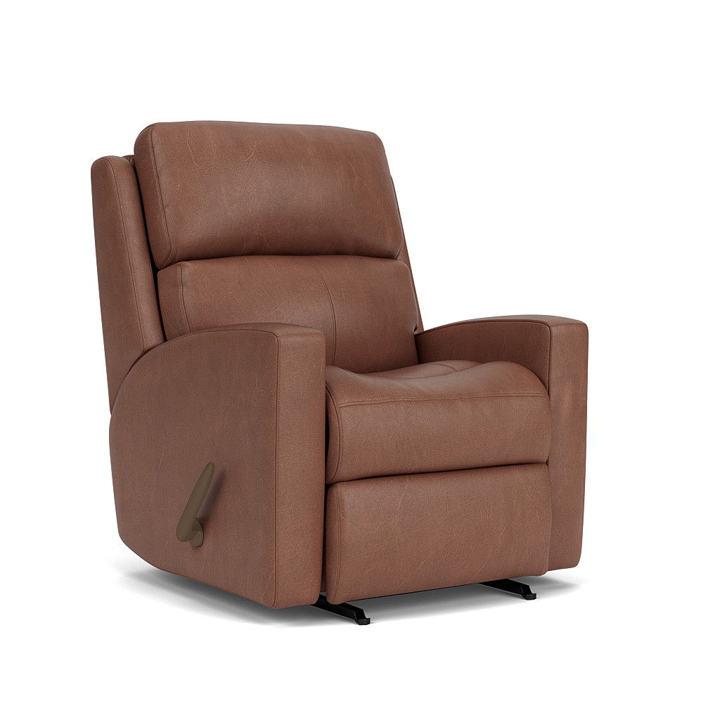 Catalina Transitional Leather Rocking Recliner | Flexsteel