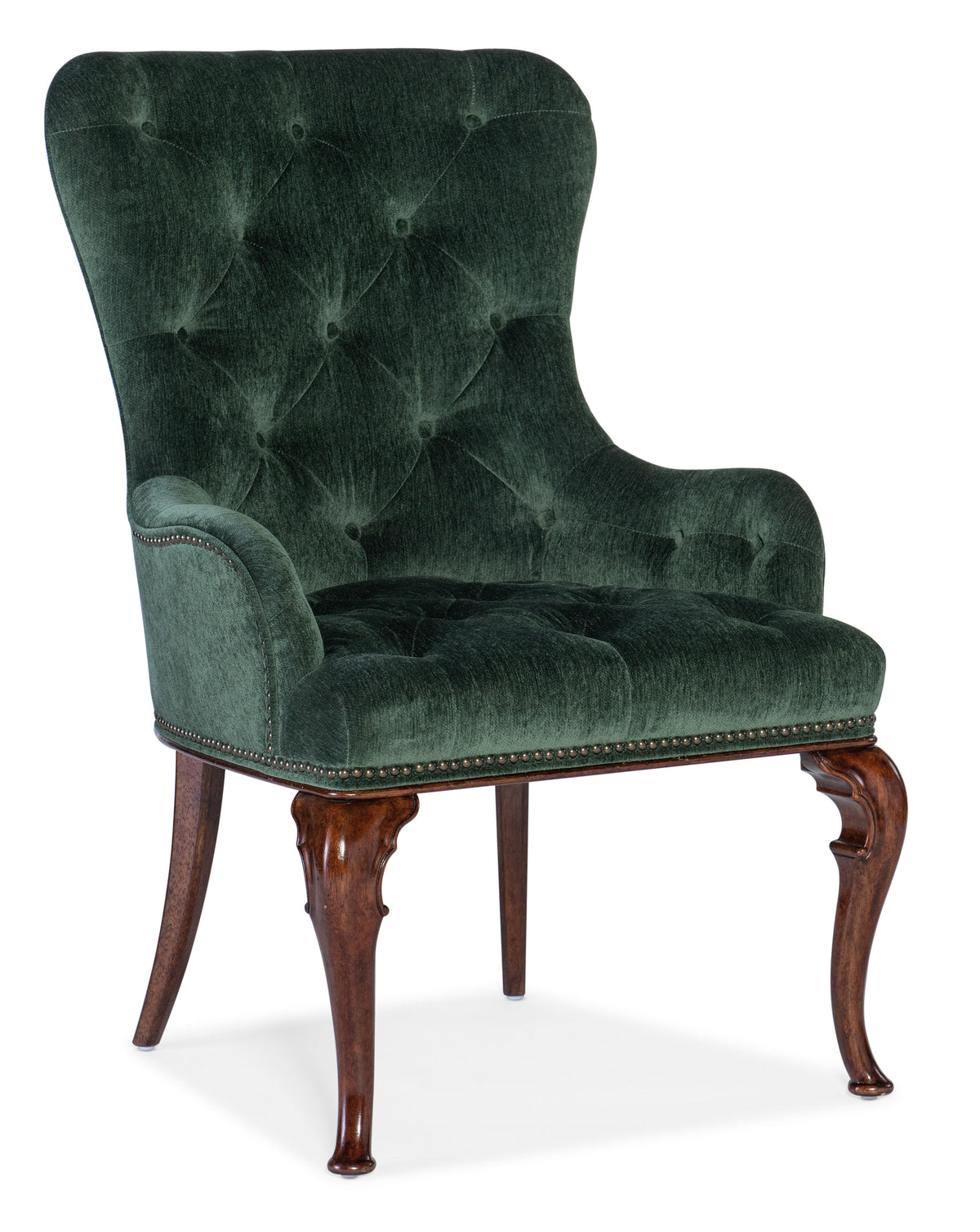 Charleston Host Chair (Set of 2) - Dark Green / Dark Brown by Hooker Furniture - View 1