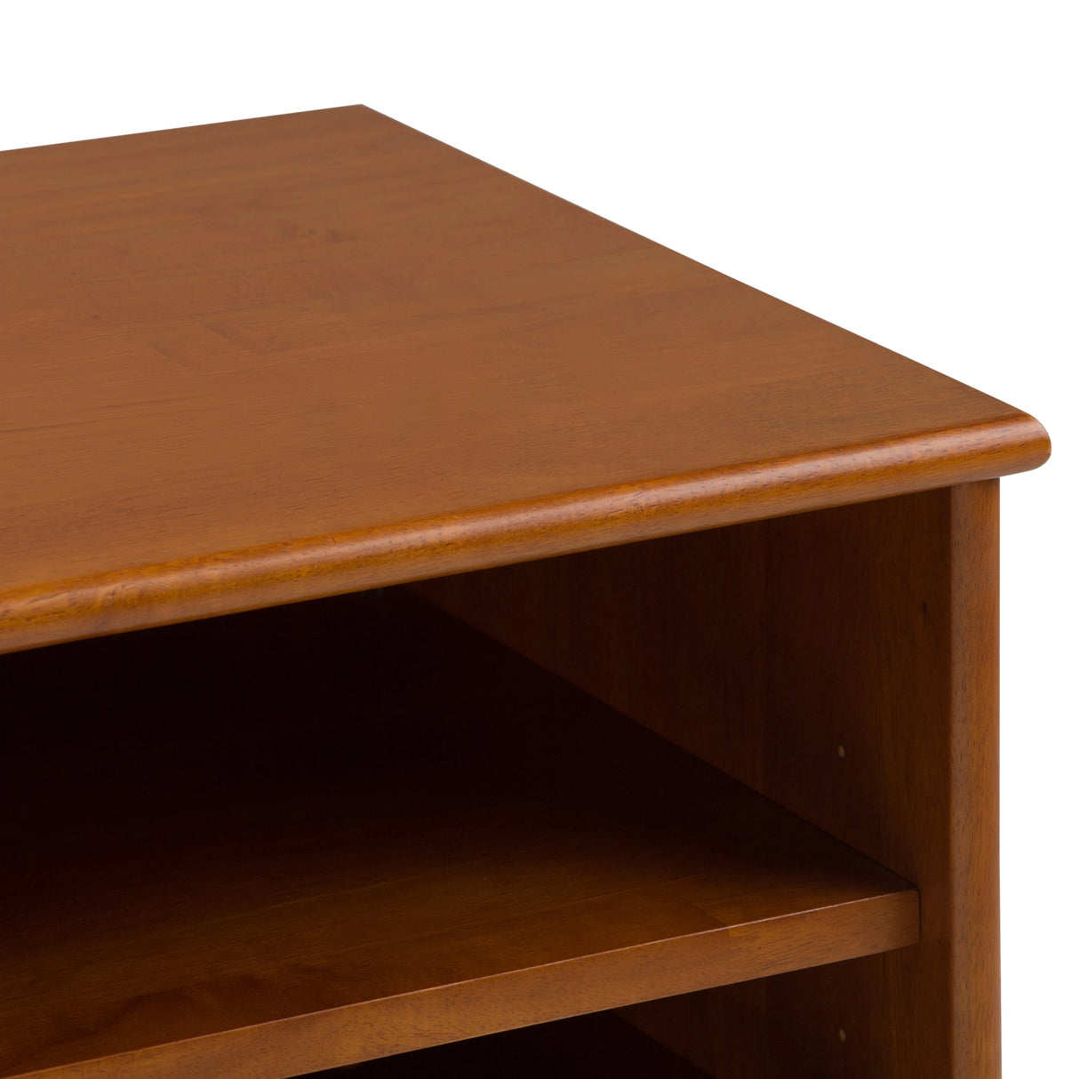 Draper 60 inch Wide Solid Wood Mid Century Medium TV Stand in Teak Brown For TVs up to 65 inches - sold by Home Elegance USA