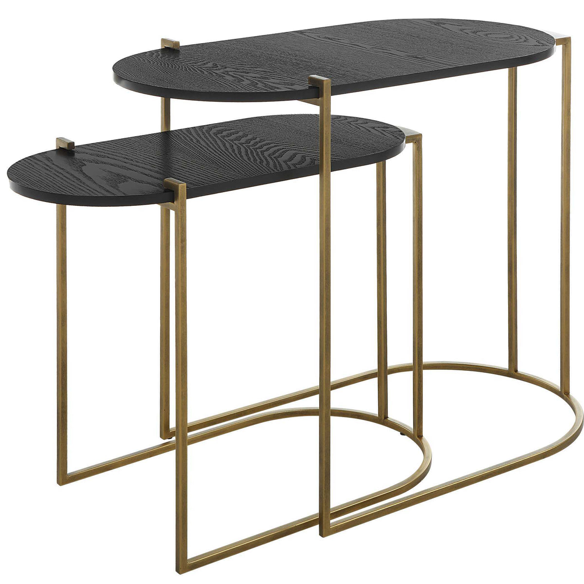 Aztec Wood Nesting Tables (Set of 2) - Dark Brown by Uttermost - View 4