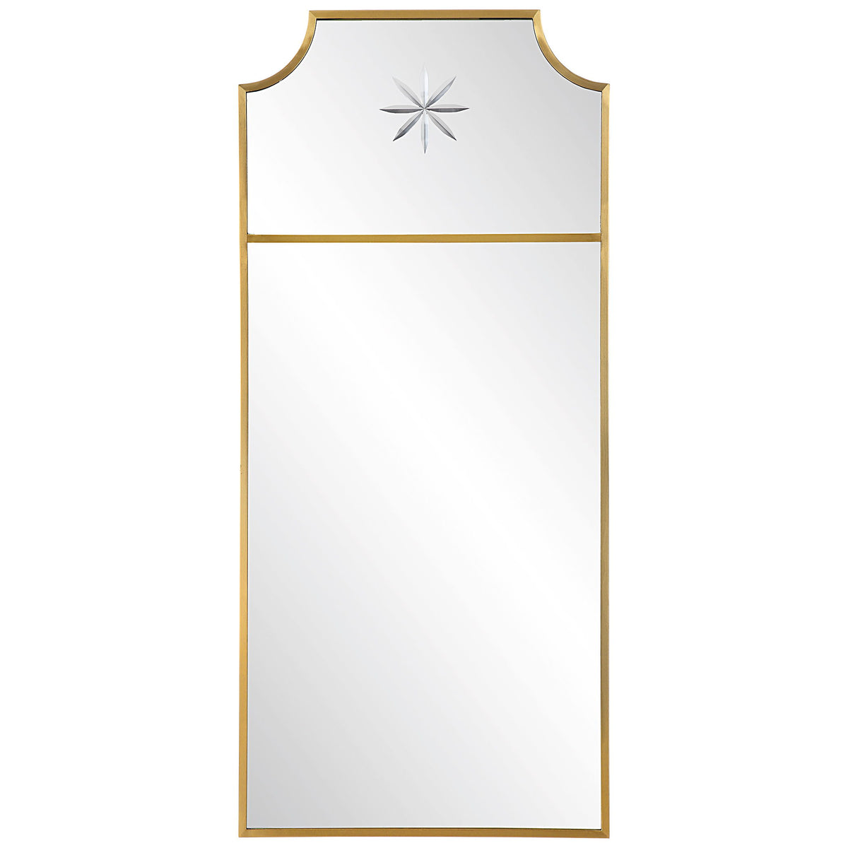 Caddington Tall Mirror Brass - Yellow by Uttermost - View 1