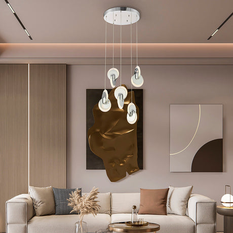 Deuterium Round Chandelier // Chrome  | Finesse - Home Elegance USA