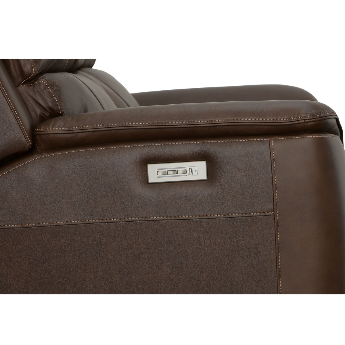 Henry Power Reclining Loveseat With Power Headrests & Lumbar - Burnt Umber | Flexsteel