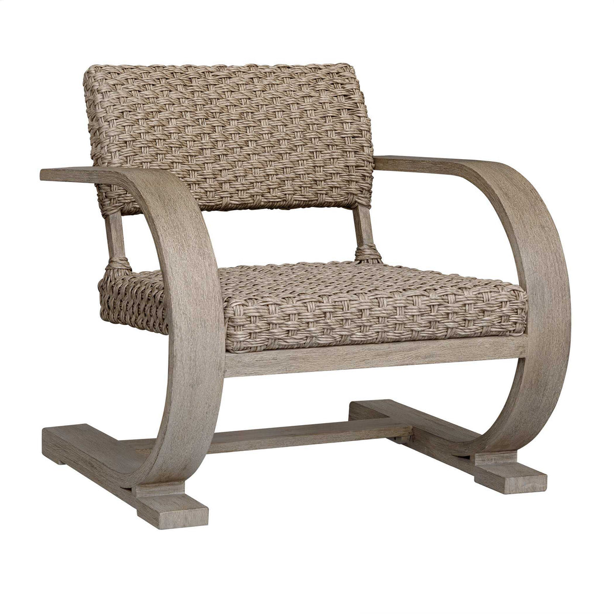 Rehema Outdoor Wicker Lounge Chair - Gray by Uttermost - View 4
