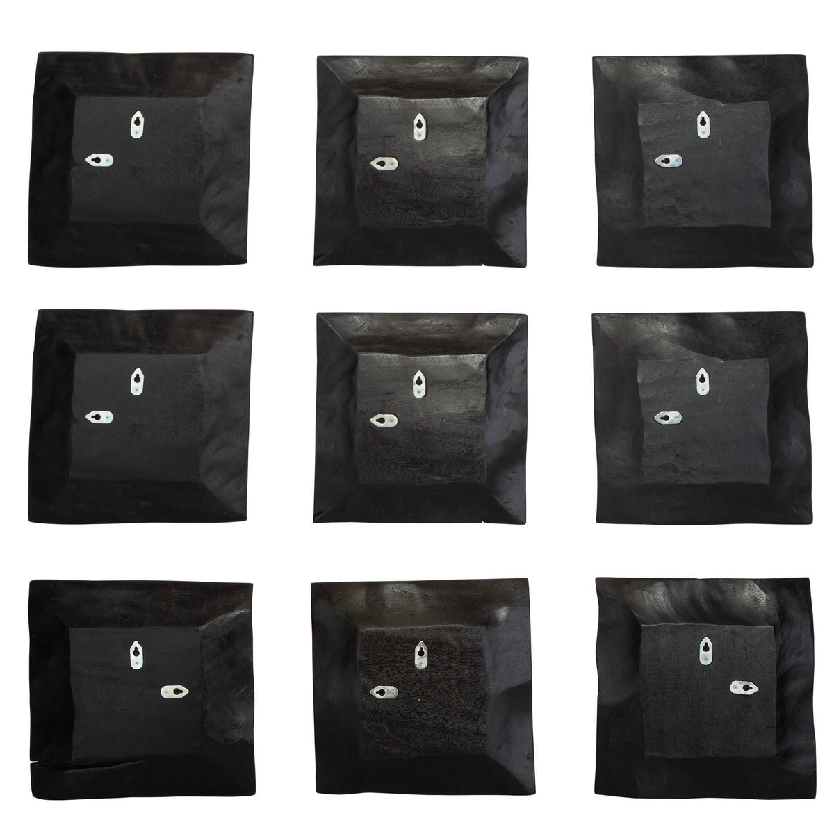 Malosi Wood Wall Decor (Set of 9) - Black by Uttermost - View 5