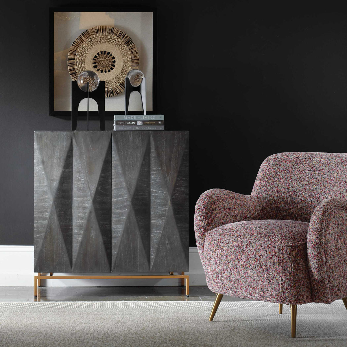 Marico 2 Door Mindi Cabinet - Dark Brown by Uttermost - View 2