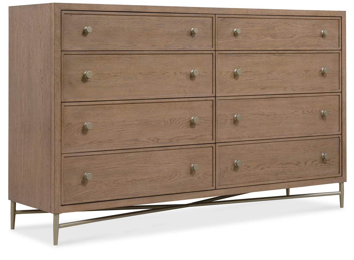 Sonnet Eight-Drawer Dresser - Dark Gray / Light Brown by Hooker Furniture - View 1