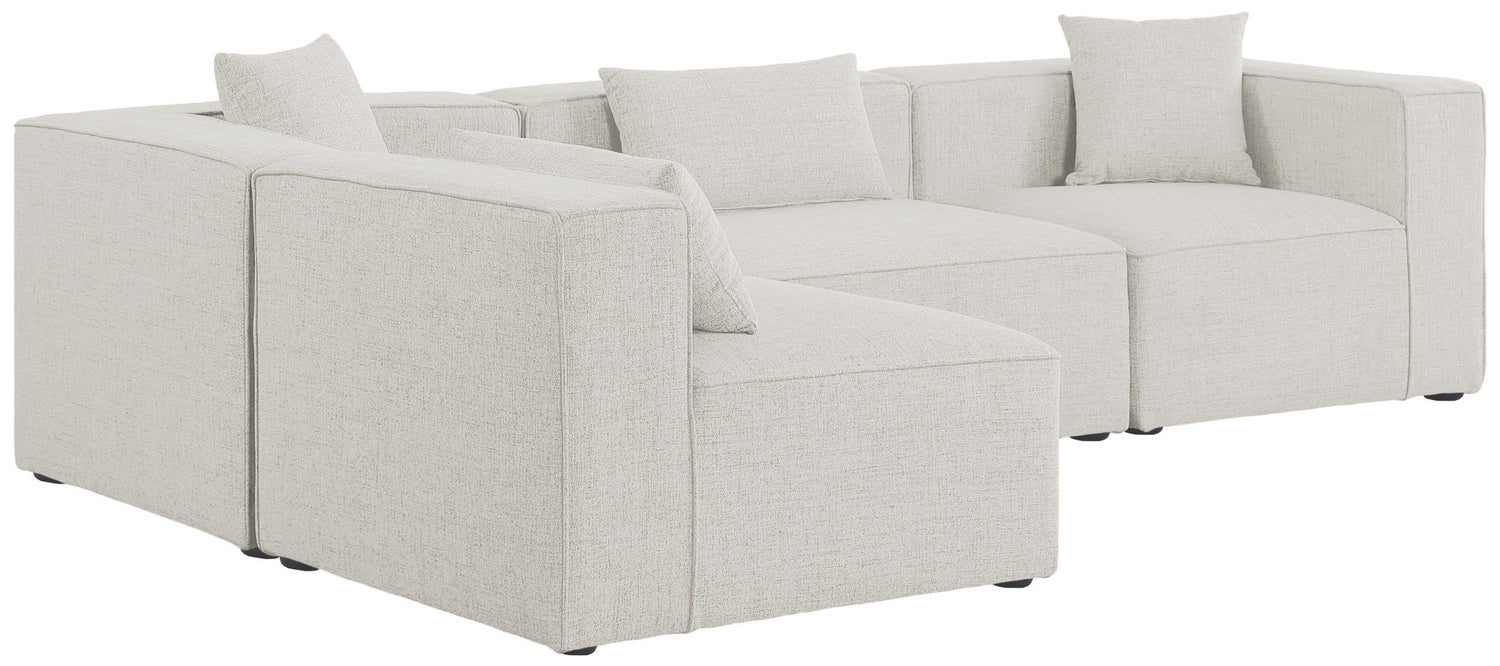 Cube - Modular Sectional 4 Piece - Cream | Home Elegance USA