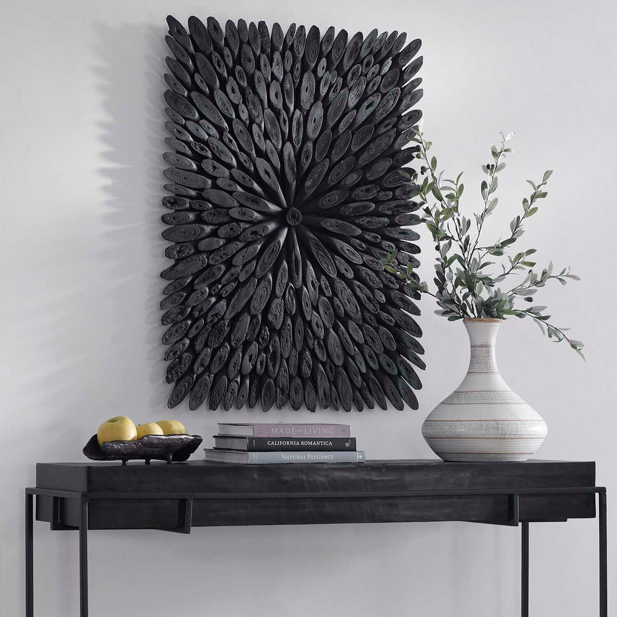 Bahama Wood Wood Wall Decor - Black by Uttermost - View 3