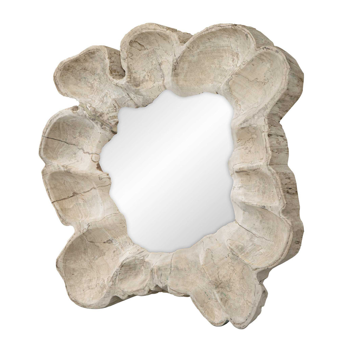 Ariadne Round Mirror Woodtone - Beige by Uttermost - View 4