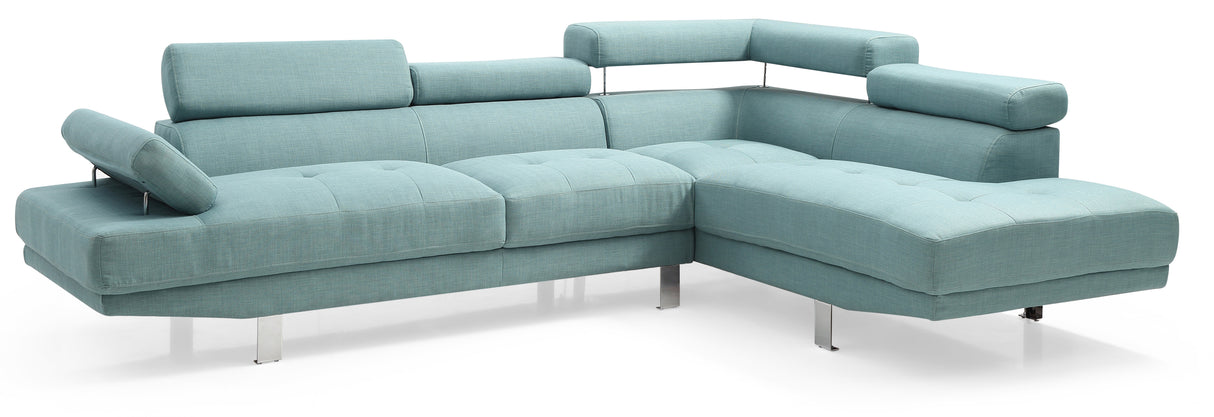 Riveredge G453-SC Sectional ( Without Ottoman) , TEAL