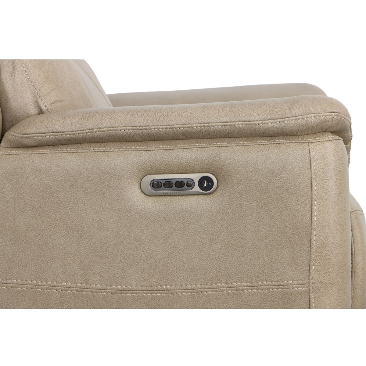 Crew Power Recliner With Power Headrest & Lumbar - Pebble | Flexsteel