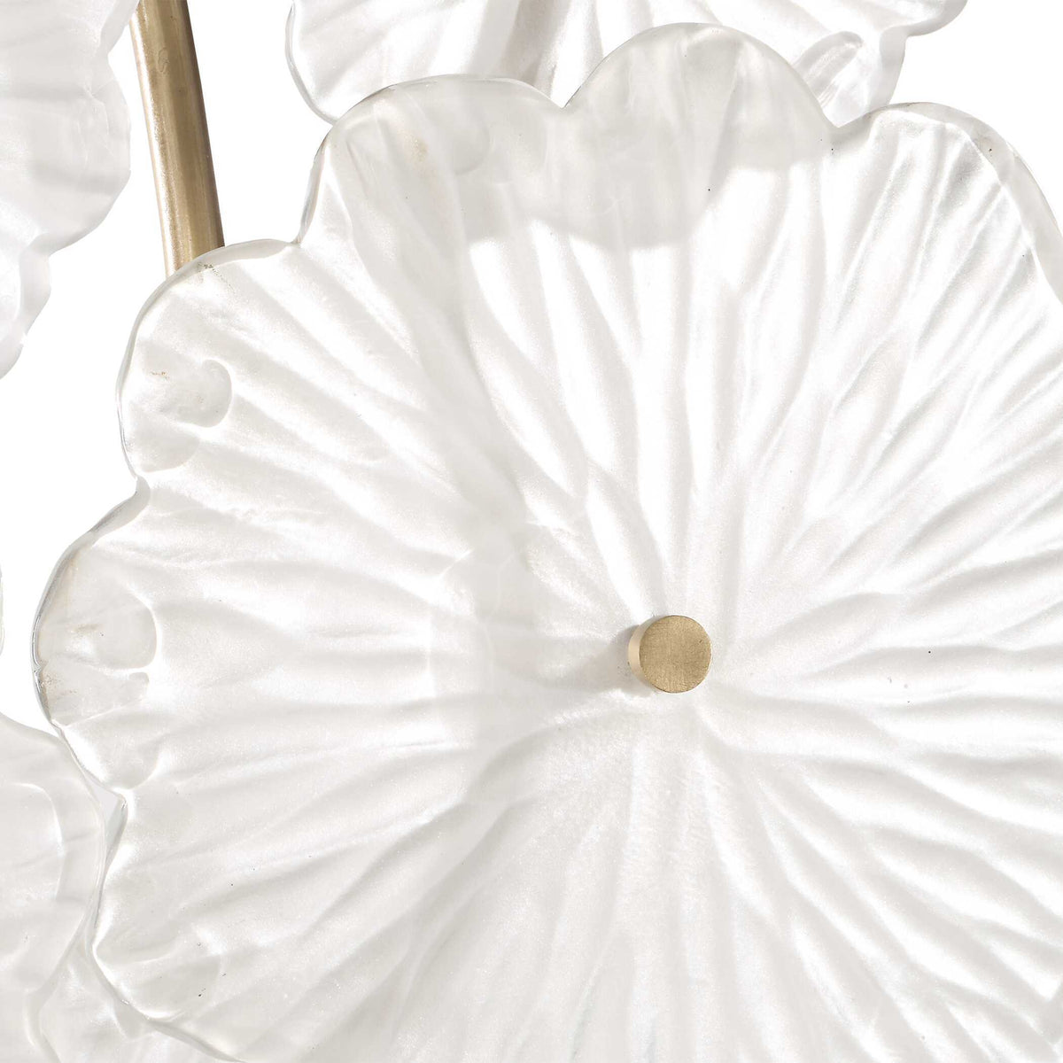 Glass Garden Table Sculpture Gold / White - White / Gold by Uttermost - View 8
