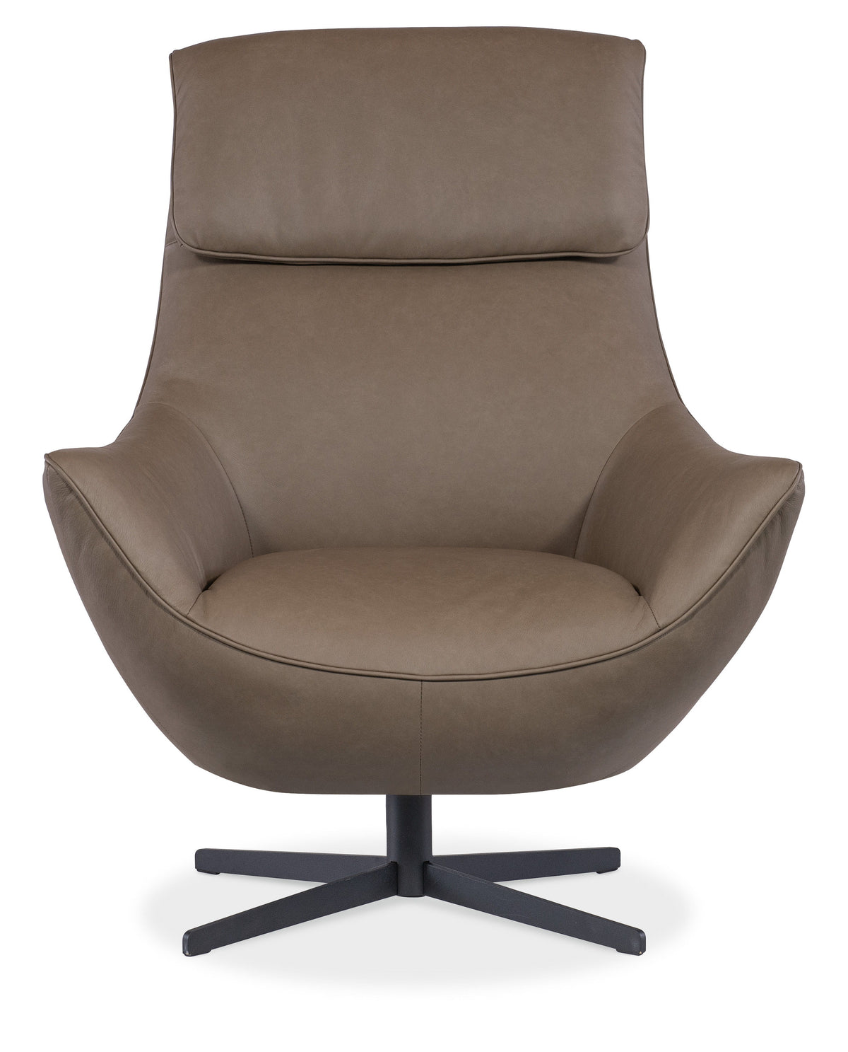 Hughes Swivel Chair - Dark Brown by Hooker Furniture - View 4