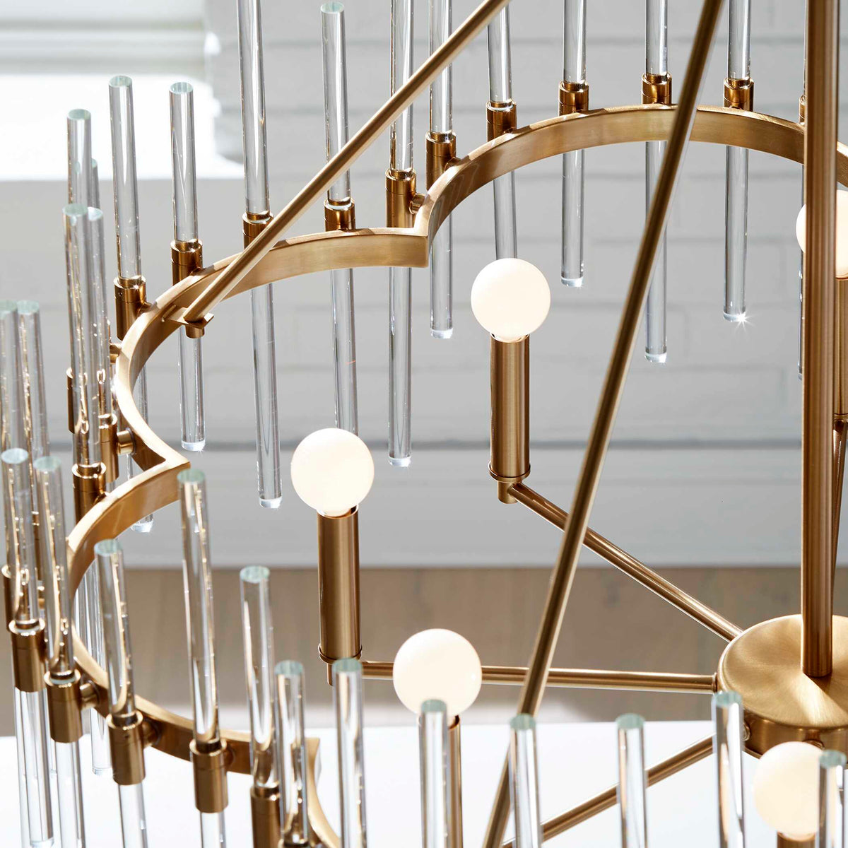 Crystal Stick 8 Light Chandelier Brass - Bronze by Uttermost - View 6