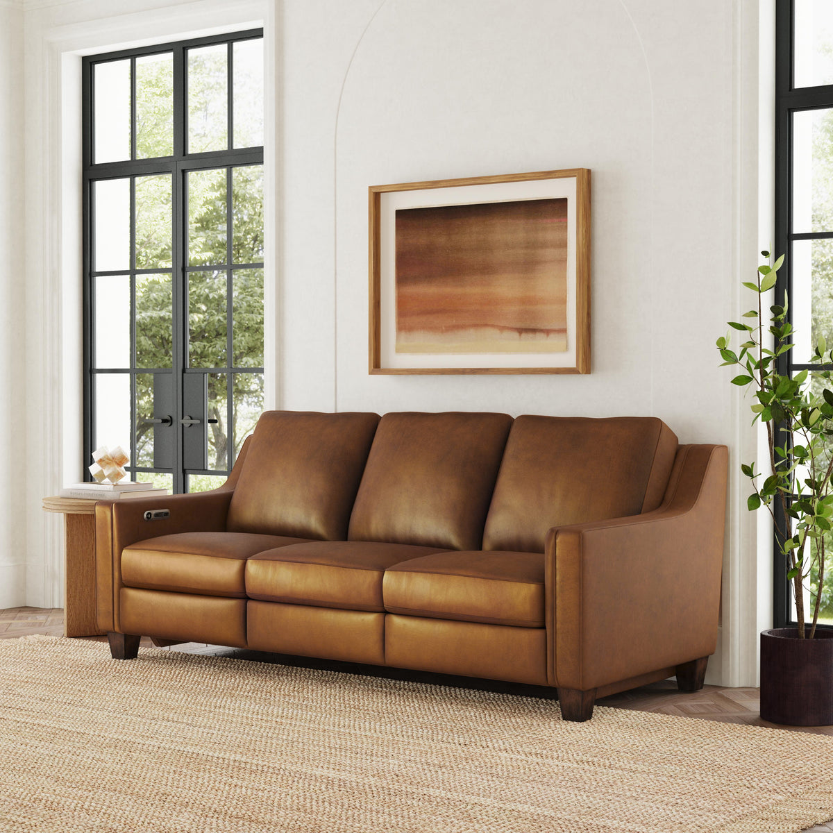 Finley Leather Power Inclining Sofa | Flexsteel