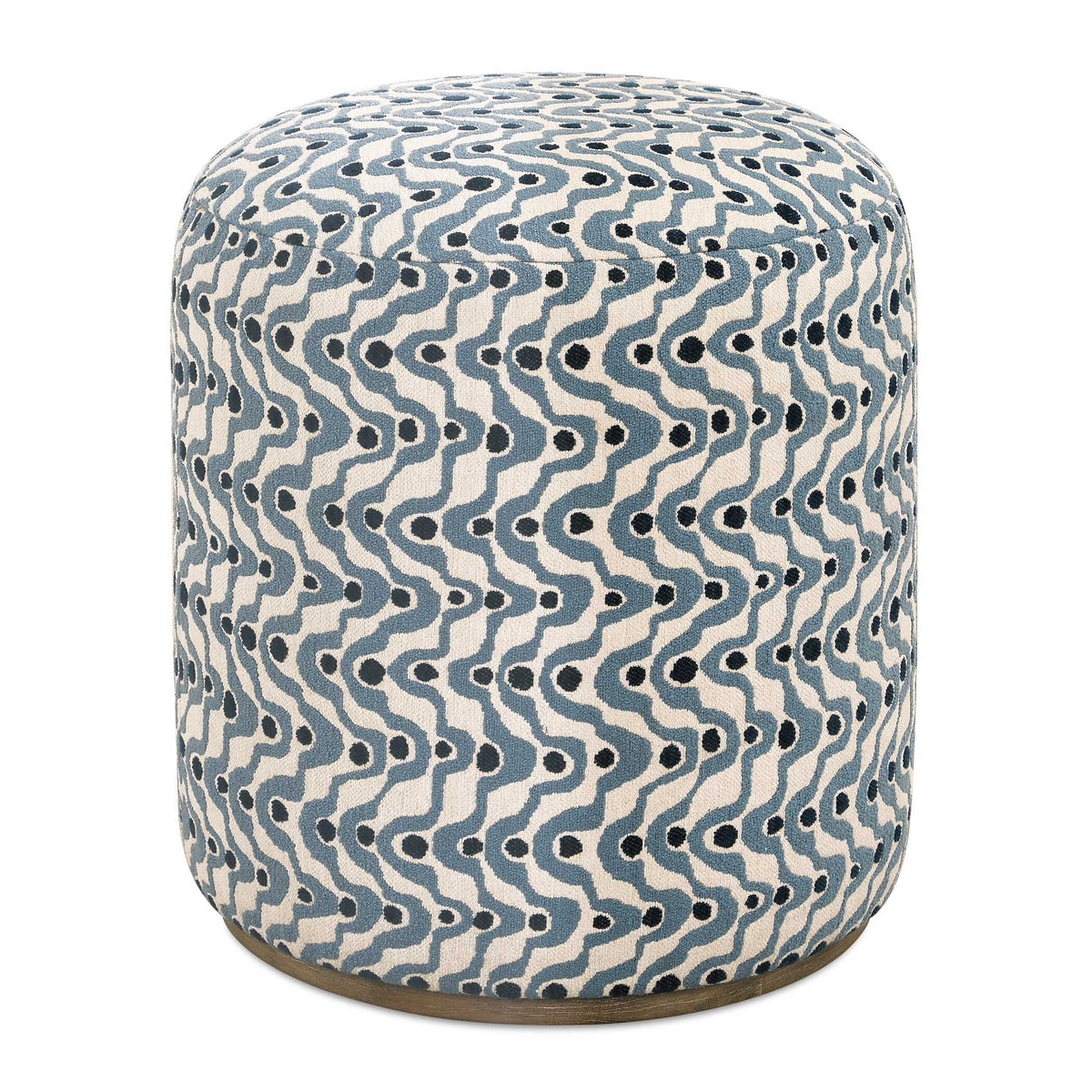 Cas Fabric Ottoman - Blue by Uttermost - View 1