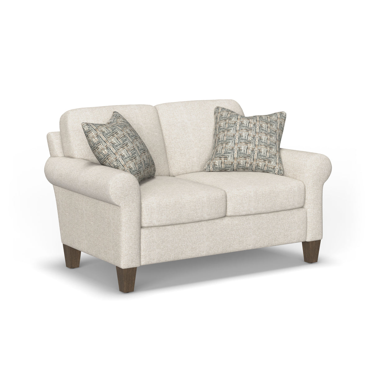 Moxy Fabric Loveseat, Curved Sock Arms | Flexsteel
