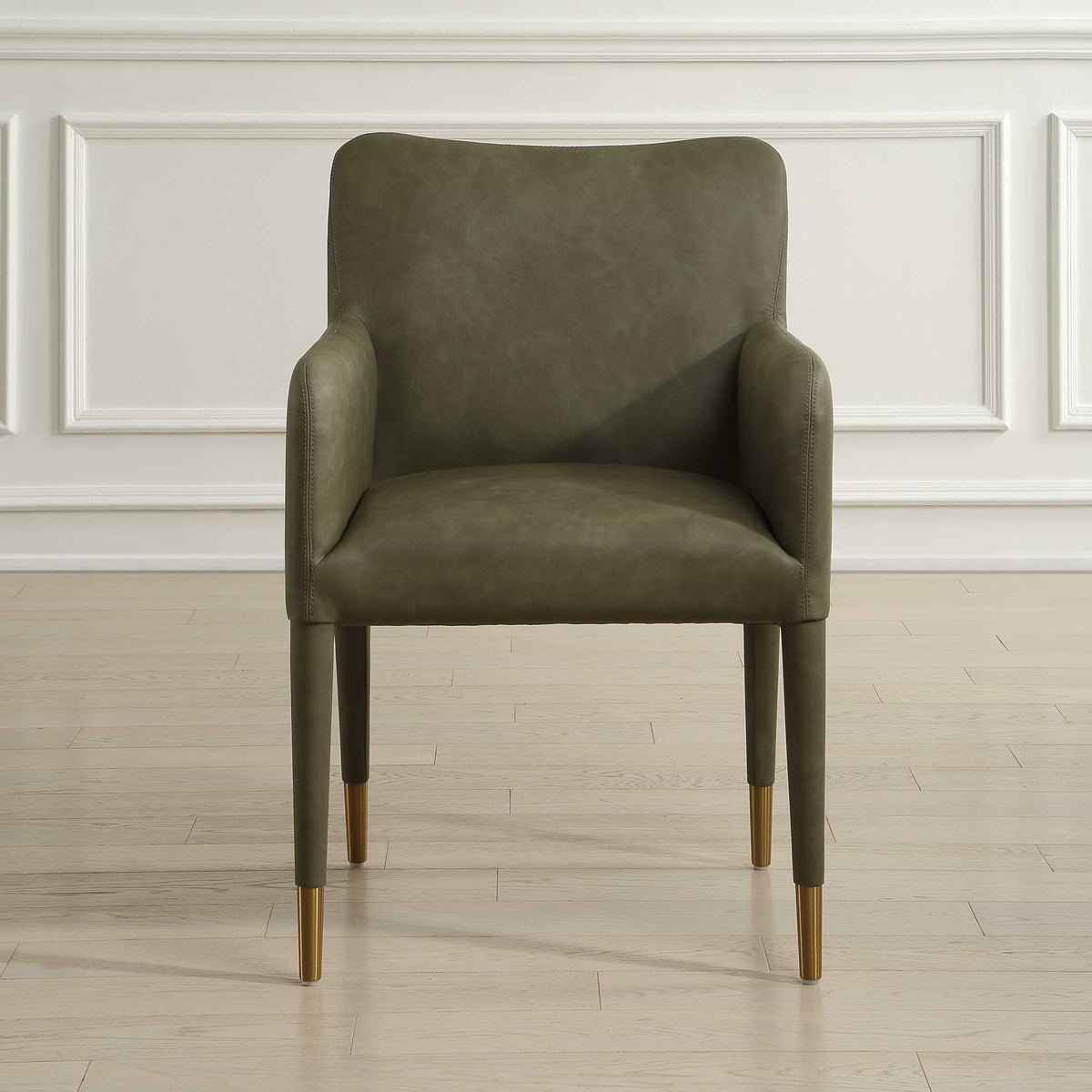 Conifer Pine Dining Armchair - Dark Green by Uttermost - View 2