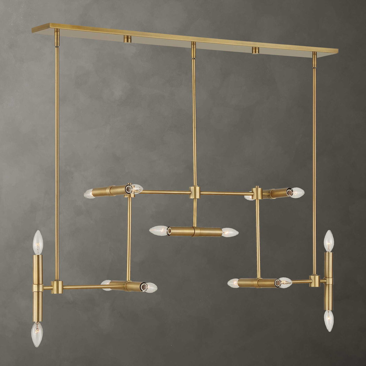 Cadre 14 Light Modern Linear Pendant - Gold by Uttermost - View 2