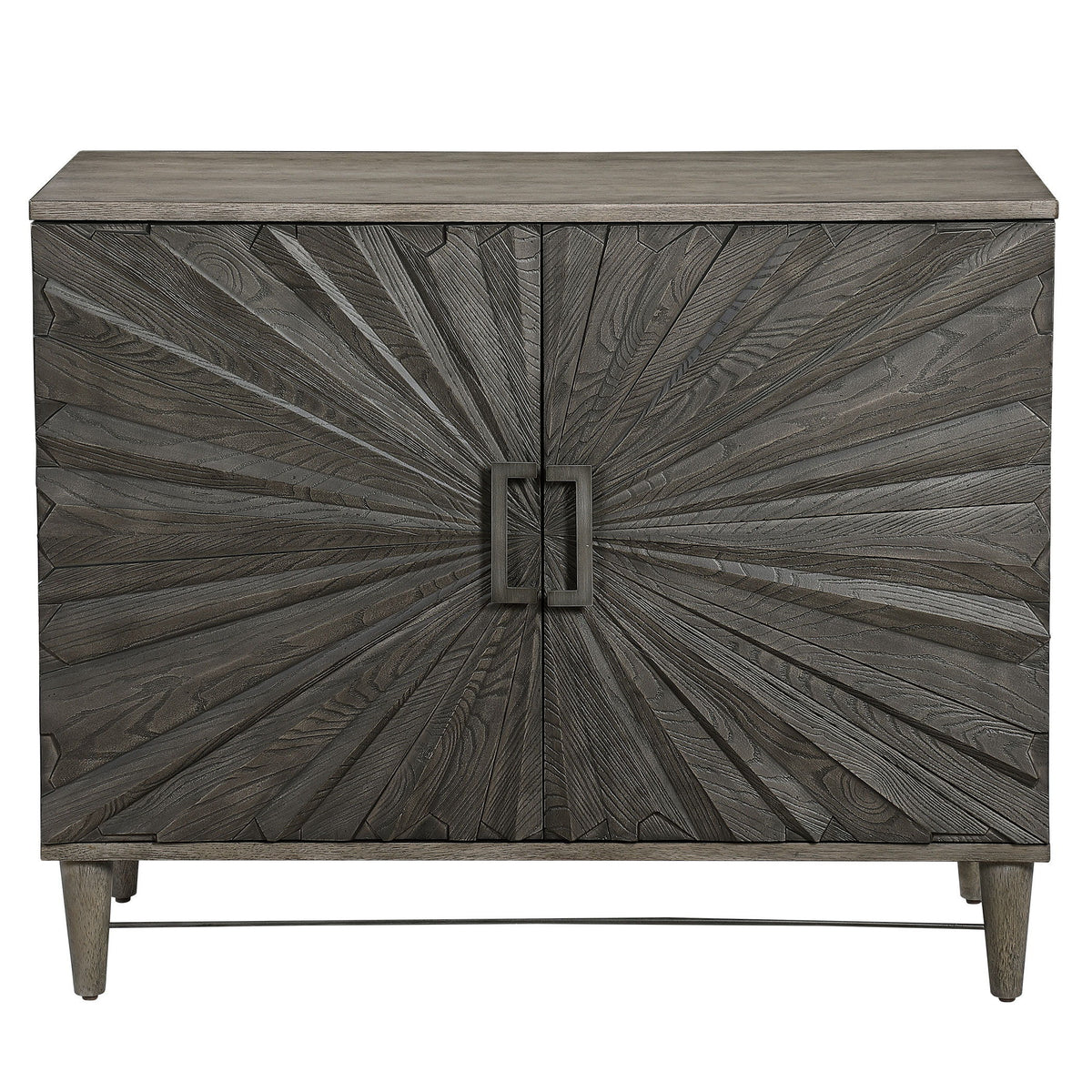Shield Oak 2 Door Cabinet - Dark Gray by Uttermost - View 1