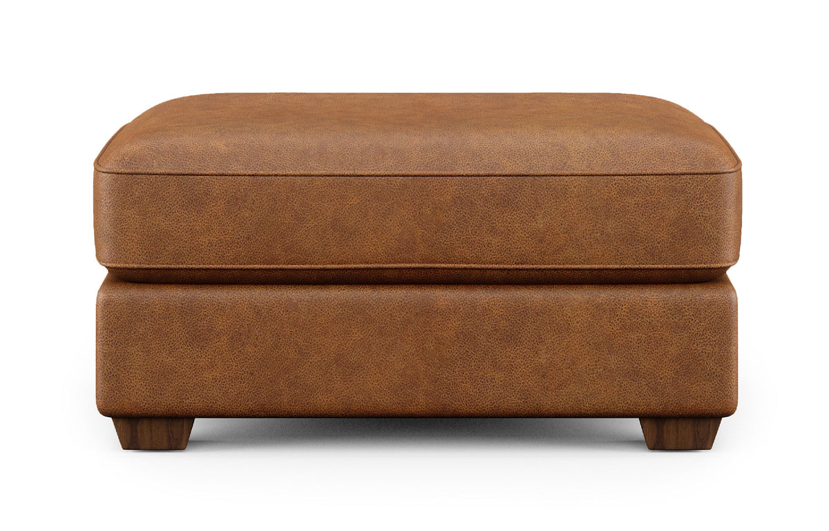 Thornton Leather Cocktail Ottoman | Flexsteel