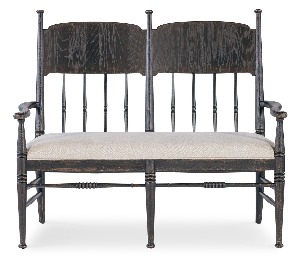 Americana Dining Bench - Dark Brown / Beige by Hooker Furniture - View 4