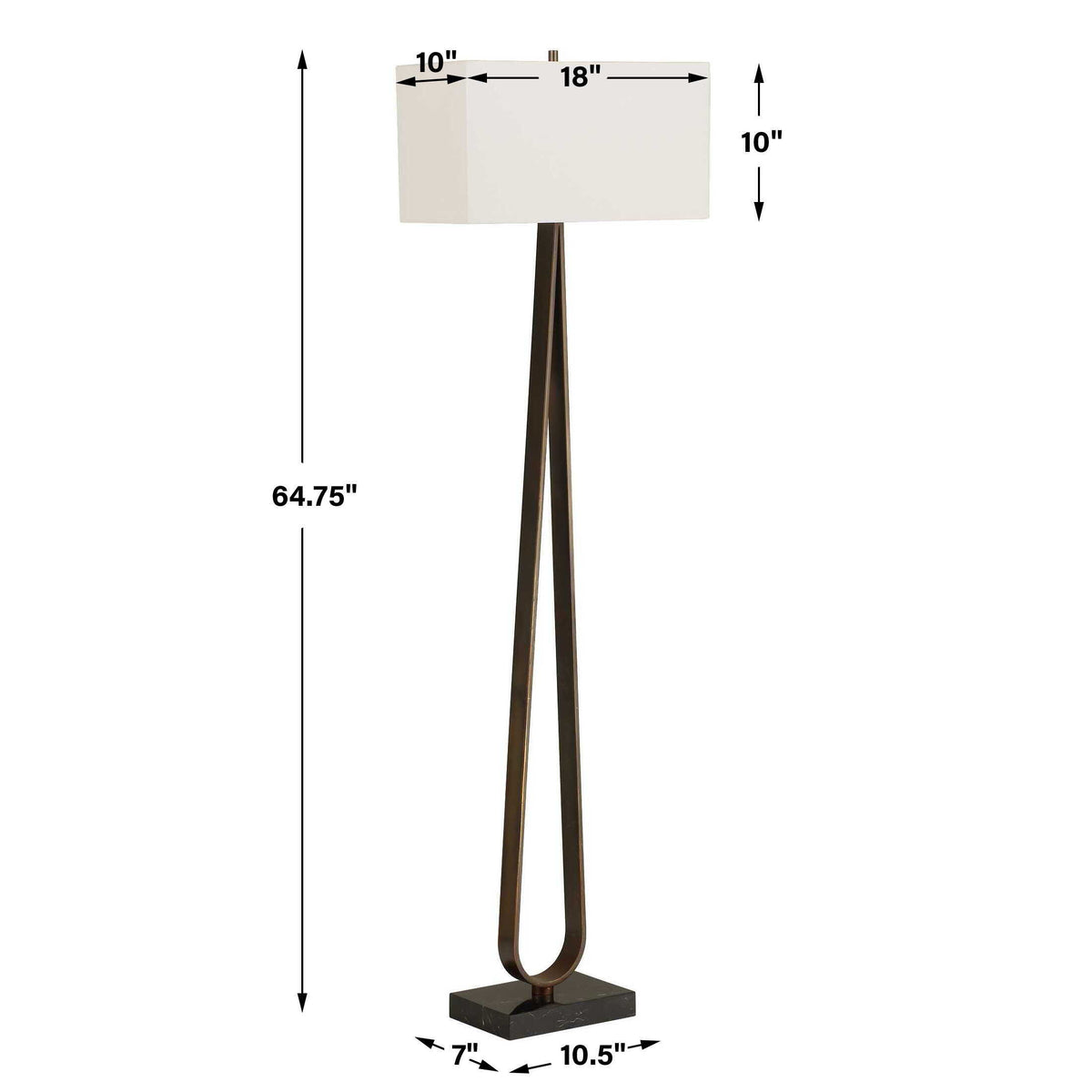 Galloway Minimalist Floor Lamp - Bronze / Black by Uttermost - View 10