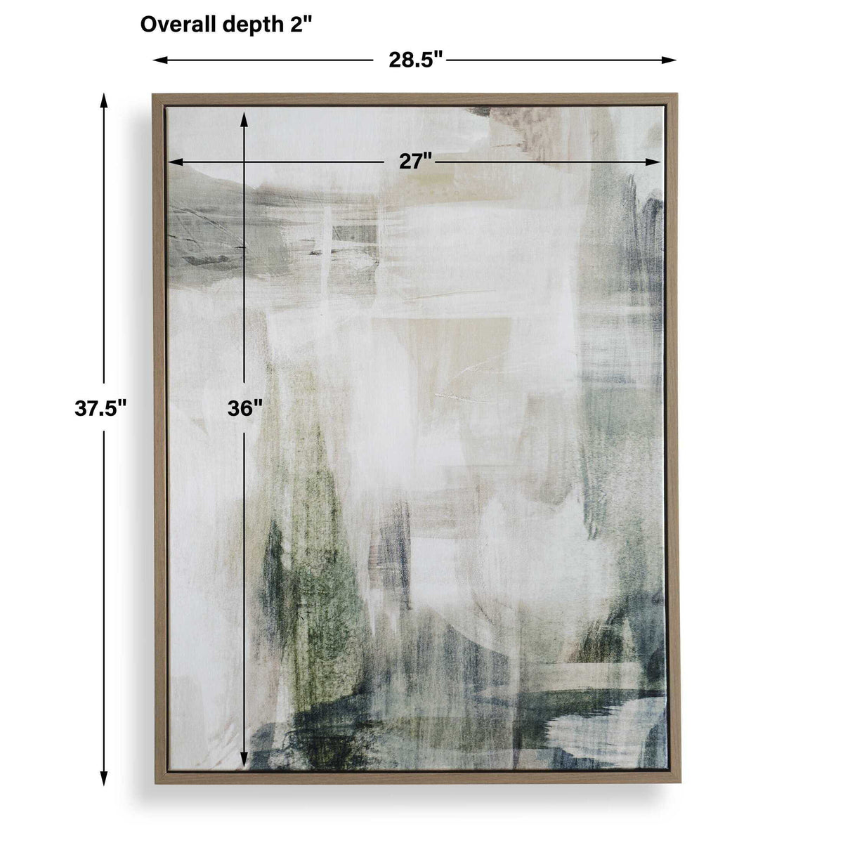 Subliminal Drift Framed Modern Art - Green / White by Uttermost - View 6