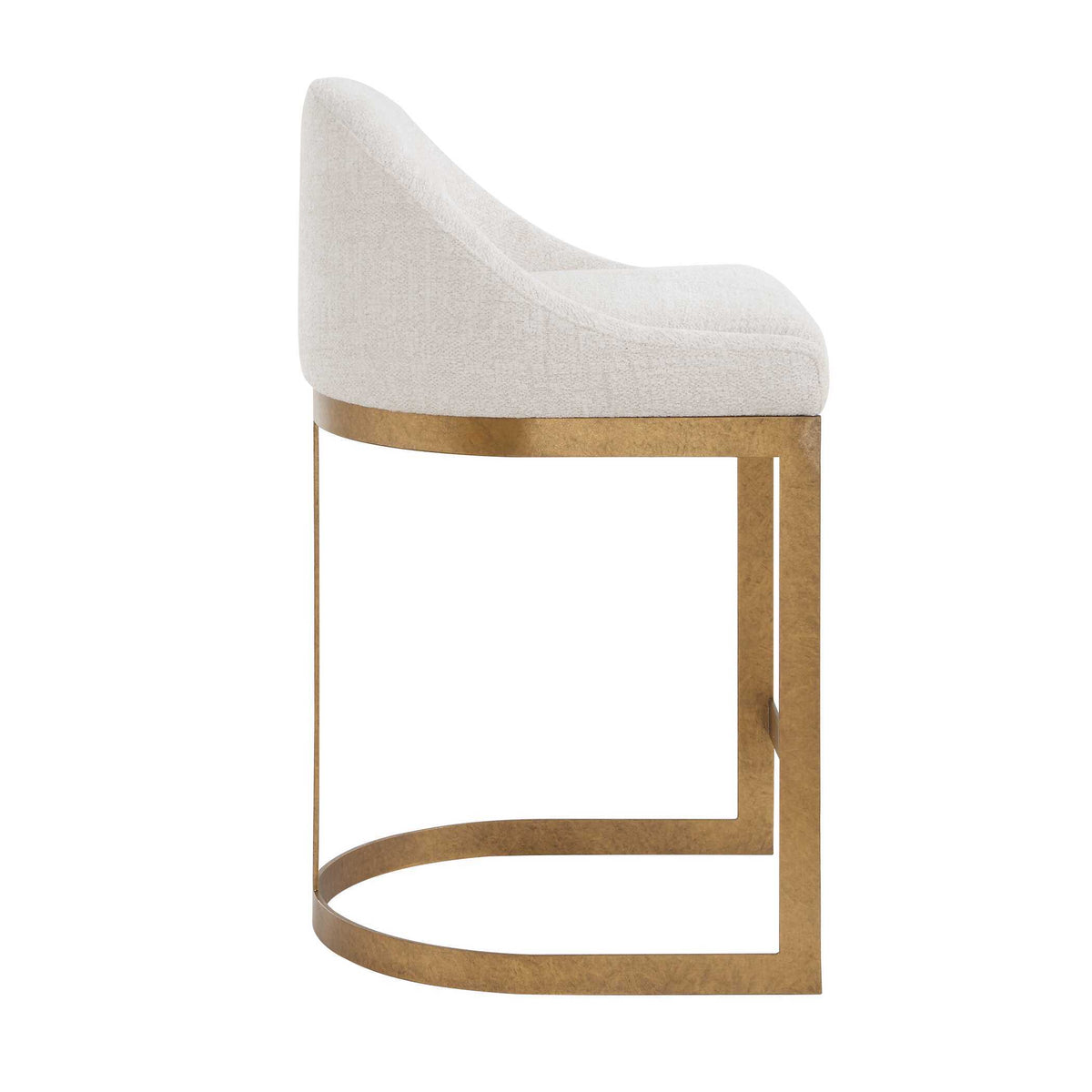 Ira Counter Stool Gold / Ivory - Gold / White by Uttermost - View 4