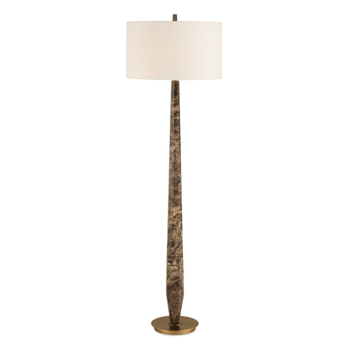 Tyree Marble Floor Lamp - Dark Brown by Uttermost - View 1