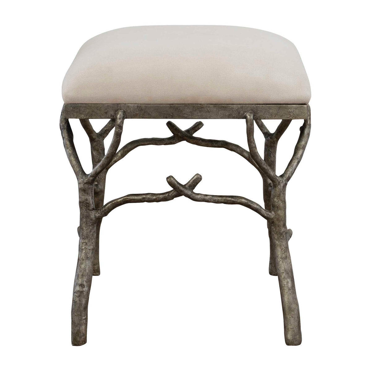 Lismore Small Fabric Bench - Beige / Dark Brown by Uttermost - View 4