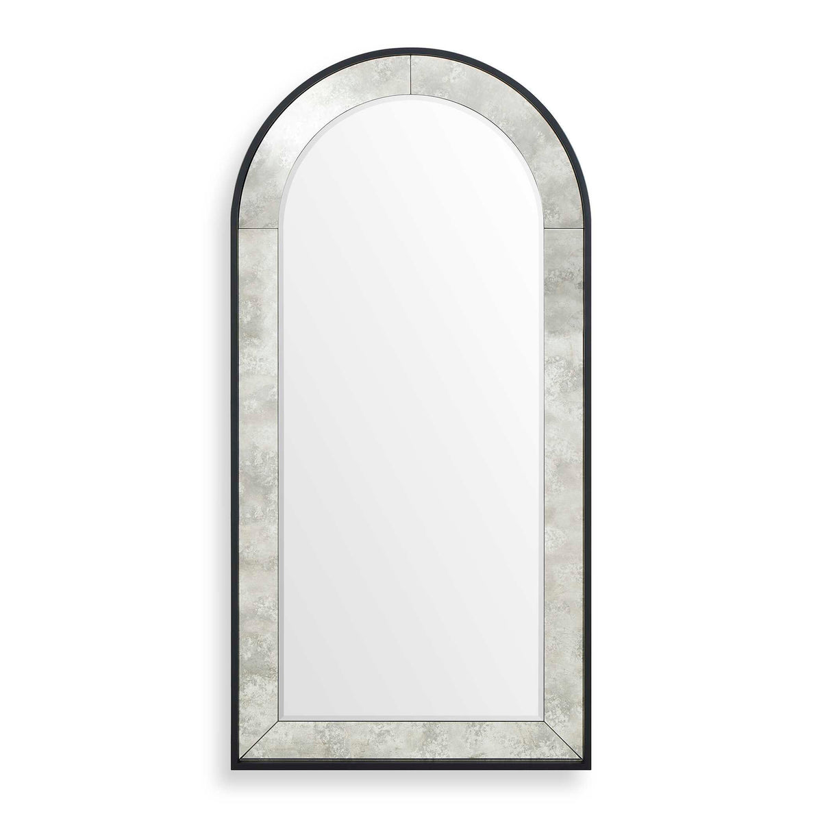 Marlowe Antique Arch Mirror - Black by Uttermost - View 1