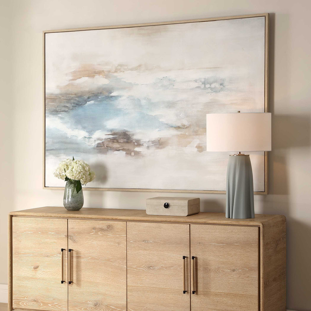 Chasing Blue Coastal Canvas Art Blue / Brown / Gray / White - Gray / Blue by Uttermost - View 3