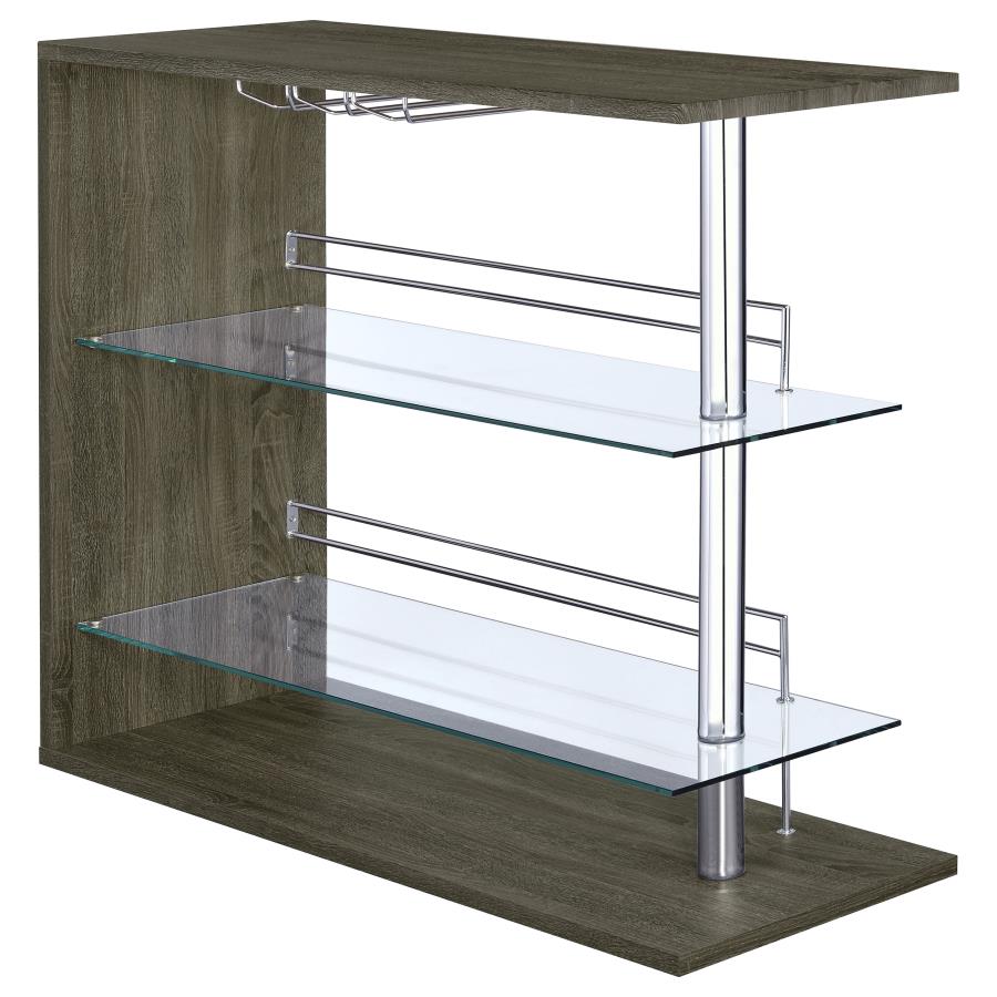Prescott Rectangular Home Bar Table Weathered Grey - Home Elegance USA