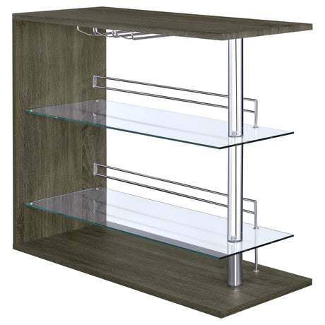 Prescott Rectangular Home Bar Table Weathered Grey - Home Elegance USA