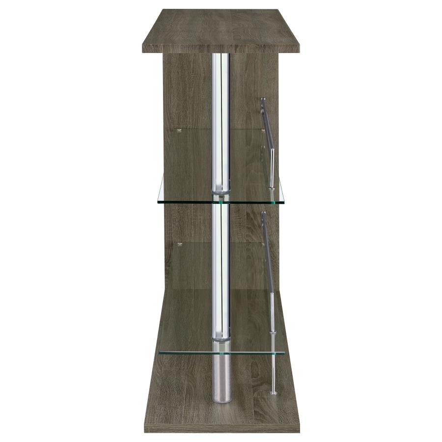 Prescott Rectangular Home Bar Table Weathered Grey - Home Elegance USA